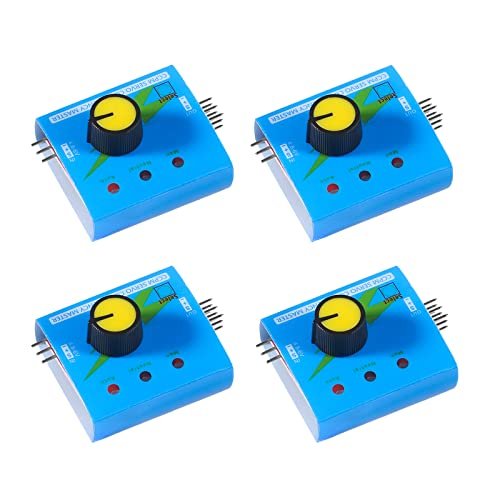 Diitao 4PCS RC Servo Tester 3CH Digital Multi ECS CCPM Consistency Speed Controller Checker Adjustment Steering Gear CCPM Master Checker Tester for RC Plane Boats Cars