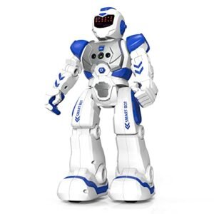 SONOMO Cheap RC Robot for Kids 6 9 Years Old Boys Girls Programmable Gesture Control 2.4GHz Sensing Blue White