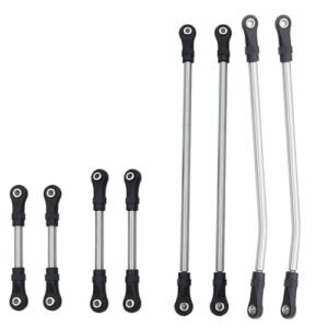 LCG Girder Frame Stainless Steel Linkage Link Rod Rod End for 1/10 RC Crawler Axial SCX10 II III TRX4 Capra 1.9 LCG Rails Chassis Kit Compatible with RC 1.9 Wheels