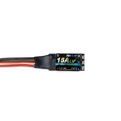 FLYCOLOR 15A ESC Electric RC Trainer Airplane Brushless Motor Speed Controller with 5V 2A BEC for 2S 4S LiPo Radiolink A560 Replacement