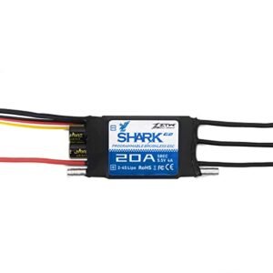 ZTW Shark G2 Series 20A Bi Direction Water Cooling Brushless ESC for Earthrace Boat RC and DIY Projects