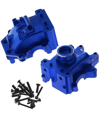 RCarmumb Aluminum Alloy Gear Box Housing Upgrade for 1/8 RC Nitro Monster Truck Sledge 4WD Model 95076 4 Replace 9529 Navy Blue 1 Set