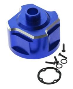 Rcarmumb 1/8 Scale RC Monster Truck Tires Alloy Front Middle Rear Diff Housing Differential Gears Universal Carrier Upgrade for Sledge 4WD Model 95076 4 Navy Blue