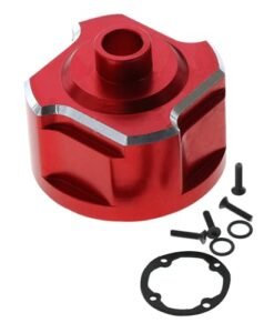 Rcarmumb Alloy Front Middle Rear Diff Housing Upgrade for 1/8 Scale RC Nitro Monster Truck Sledge 4WD Model 95076 4 Replacement Part 9581 Red