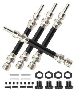 Rcarmumb Rc A Wing Drive Shaft CVD Upgrades for 1/8 Arrm a Typhon 4x4 3s Blx and 1/8 Typhon 550 Mega 4x4 4pcs Front Rear Axles Harden Metal Steel #45 Driveshaft Hop ups