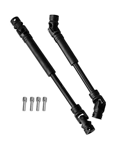 Rcarmumb 2pcs RC Crawler Driveshaft Harden Steel 45 Universal Upgrade for 1/10 Axial SCX10 II Redcat D90 Gen7 Pro RC4WD RC Excavator GEN8 SCX10 2 105 155MM 2 Pack Black