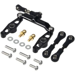 Byron RC Jets HobbyMarking 1/10 RC Car Aluminum Ball Bearing Crank Steering Arms Set for Tamiya TT 02 TT 02D TT 02E Racing Car Upgrade Parts