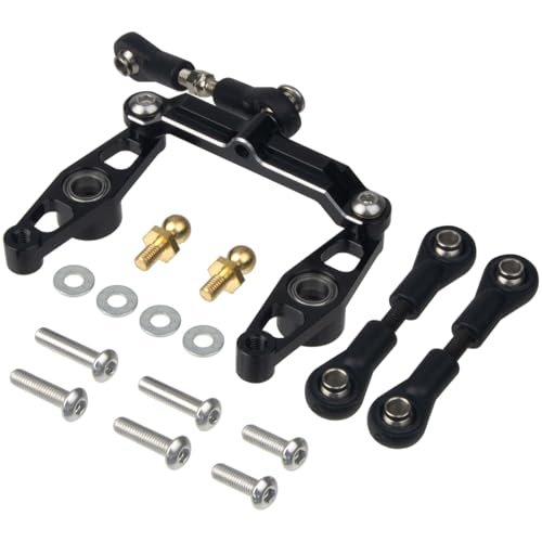 Byron RC Jets HobbyMarking 1/10 RC Car Aluminum Ball Bearing Crank Steering Arms Set for Tamiya TT 02 TT 02D TT 02E Racing Car Upgrade Parts