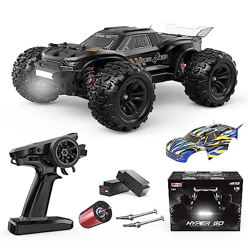 HYPER GO H16BM 1/16 RTR Brushless Fast 4x4 Electric RC Cars for Adults Max 42mph Off Road RC Truck with 2 Lipo Batteries