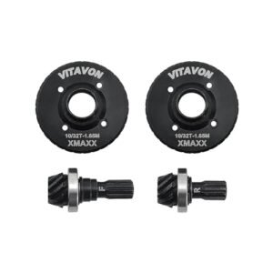 VITAVON RC 1.6 JYKFQY Spiral Cut Front Rear Diff Ring Pinion Gear Set 10 32T for X MAXX XRT