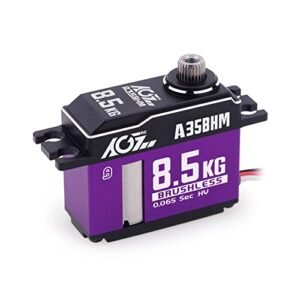 AGFRC 8.5KG Digital RC Steering Servo Motor for Dark Shadow RC Car 0.065Sec High Speed Brushless HV Full CNC Case Titanium Gear Servo A35BHM
