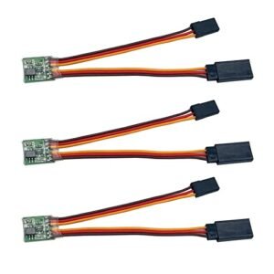 Enforcer Gator RC Boat Universal RC Servo Signal Reverser Rotation Inverter 3Pcs Set 5.0 6.0v Steering Gear Reverser for JR Futaba Aircraft Airplane