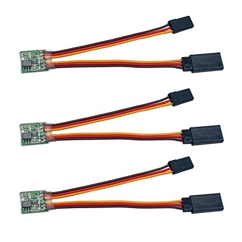 Enforcer Gator RC Boat Universal RC Servo Signal Reverser Rotation Inverter 3Pcs Set 5.0 6.0v Steering Gear Reverser for JR Futaba Aircraft Airplane