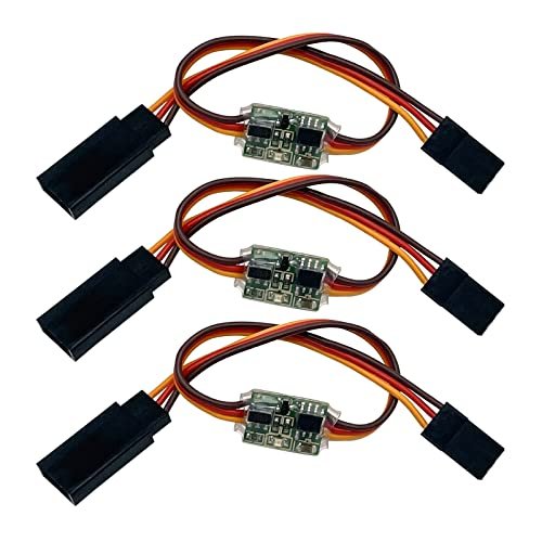 3Packs RC Servo Signal Reverser Rotation Inverter 3.6V - 24V 5A Steering Gear Reverser for JR Futaba Aircraft Airplane Steering Gear and Any Servos