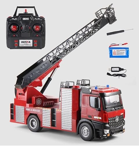 TOUCAN RC HOBBY 1/14 561 2.4G Sprayable Scaling Ladder RC Scania Fire Truck Model Car