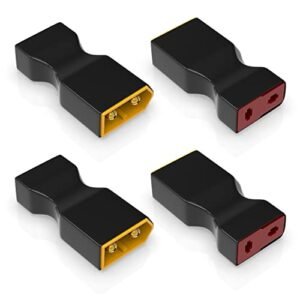 SUPULSE 4PCS T Female Plug Change to XT60 Adapter Male Female Connector Plug for Servo Connection Adapter No Wires RC LiPo Battery Connectors RC Car Airplane ESC Balance Charger Motor Controller