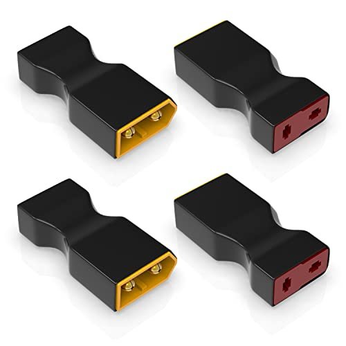 SUPULSE 4PCS T Female Plug Change to XT60 Adapter Male Female Connector Plug for Servo Connection Adapter No Wires RC LiPo Battery Connectors RC Car Airplane ESC Balance Charger Motor Controller