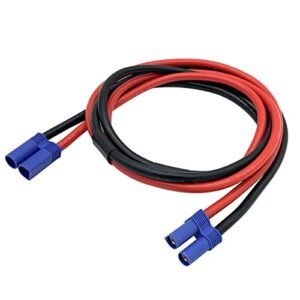 EC5 Male to Female Adapter Extension Cable 10AWG for Large Scale RC Piper Cub Lipo Battery and Drone Power Plug 1M 3.3FT Blue
