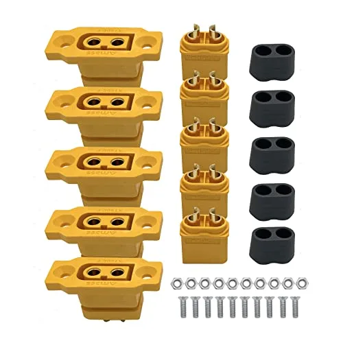Microsoft RC Compatible 5 Pairs XT60E F Female and XT60H Male Bullet Connector Wire Cable Plug for RC FPV Lipo Battery Quadcopter