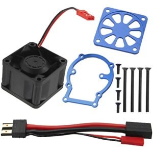 Vgoohobby RC Motor Heatsink Radiator with High Speed Cooling Fan for RC Bigfoot Monster Truck Traxxas 1/8 4WD Sledge 95076 4