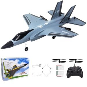 Eayaele Foam F35 RC 2CH Remote Control Fighter Jet Plane Toy for Adults Kids Beginners Ready to Fly Grey