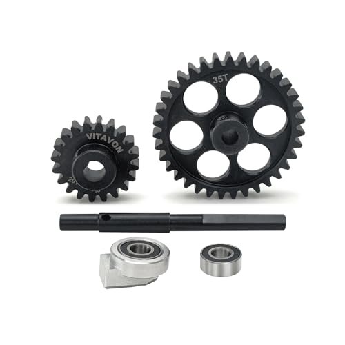VITAVON CNC 45 HD 1.5Mod 20T 35T Pinion Spur Gear Combo for Traxxas X MAXX 1/5 Scale
