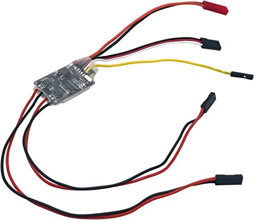 HobbyPower Dual Way Bidirectional Brushed 5A ESC for RC Boat Fuel Tank Setup 2S 3S Lipo Speed Control