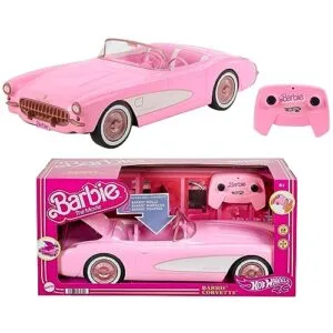 Barbie Hot Wheels Corvette RC Remote Control Toy Car Inspired by The Movie Holds 2 Dolls
