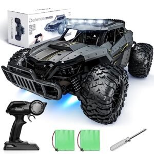 Tecnock 20 Volt RC Truck 1 16 Scale High Speed Remote Control Car with Rechargeable Battery and LED Lights for Adults and Kids
