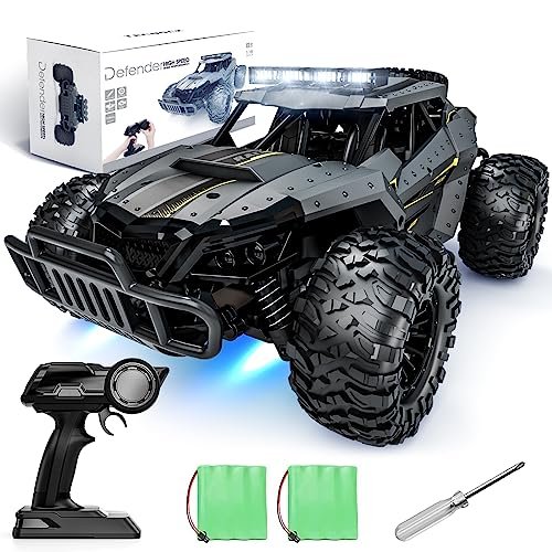 Tecnock 20 Volt RC Truck 1 16 Scale High Speed Remote Control Car with Rechargeable Battery and LED Lights for Adults and Kids