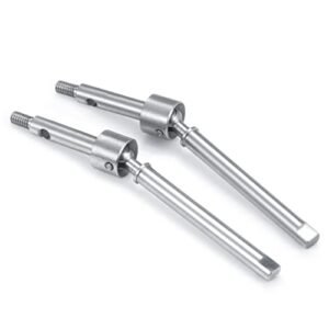 MORLORDY 2Pcs Improved RC Stainless Steel Front Axle Shaft Steering CVD Set for 1/24 RC Crawler Car SCX24 Upgrades Accessories at Lonestar RC Hobbies