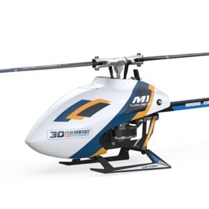 OMPHOBBY M1 EVO RC Helicopter Dual Brushless Motors Direct-Drive Mini RC Helicopters for Adults, 3D Flight RC Airplane 6 Channel Heli BNF White(OMP Protocol-No Controller)