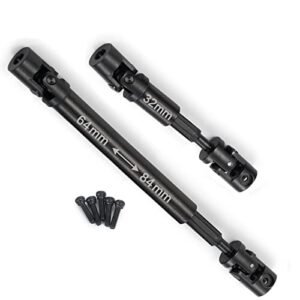 MORLORDY Alu35 RC Car Metal Steel Drive Shafts 64mm 32mm for 1/24 RC Crawler SCX24 Upgrades AXI90081 Deadbolt