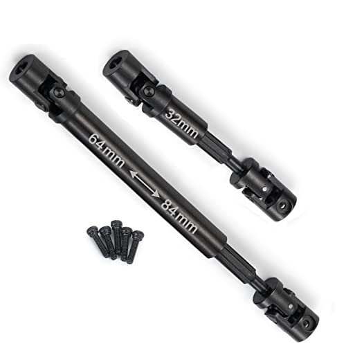 MORLORDY Alu35 RC Car Metal Steel Drive Shafts 64mm 32mm for 1/24 RC Crawler SCX24 Upgrades AXI90081 Deadbolt