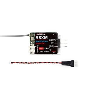 Radiolink R8XM 8 Channels 2.4GHz RC Receiver with SBUS PPM Voltage Telemetry for T8S T8FB Transmitter Ideal RC Servo Voltage Range