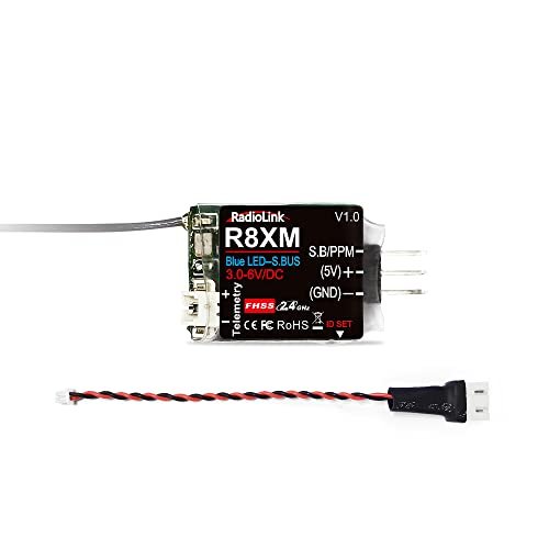 Radiolink R8XM 8 Channels 2.4GHz RC Receiver with SBUS PPM Voltage Telemetry for T8S T8FB Transmitter Ideal RC Servo Voltage Range