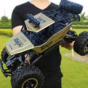 QIYHBVR 1/12 Scale Double Motors RC Monster Truck 4WD Remote Control Car, 2.4Ghz RC Car Vehicle RTR All Terrain Off Road Fast Car for Kids Gifts