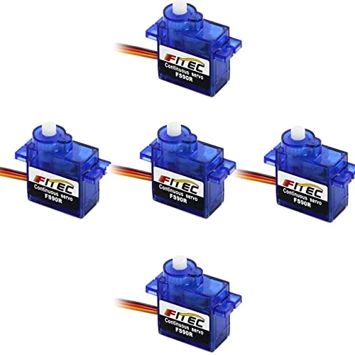 FEETECH 90R 5packs 360 Degree Continuous Servos Micro Servo 9g Mini Servo Motor for Plane Crazy RC Car Robot Helicopter