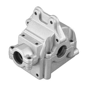 GatherTOOL Metal Wave Box Gear Box for Brett Hull RC Cars WLtoys 144001 124016 124017 124018 124019 Upper Lower Cover 1440011254 Spare Parts Silver