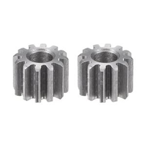 HARFINGTON 2pcs Straight Spur Gear 6mm Bore 12T Mod 1 Hardened 45 Steel for Boss 302 RC Car