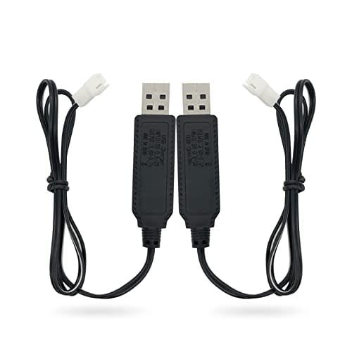PDEEY RC Car USB Charger 2 Pack Replacement for Carrera Mario Remote Control Vehicles 2 ft Cable