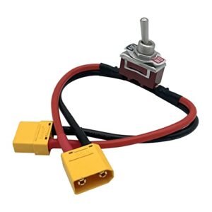 XT90 Power Switch with 12AWG Wire for RC Mud Tires 2.2 Drones and Cars