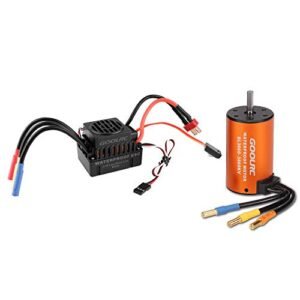 GoolRC 3660 3800KV Brushless Motor with 60A ESC Combo Set for Armada RC Truck Waterproof Motor