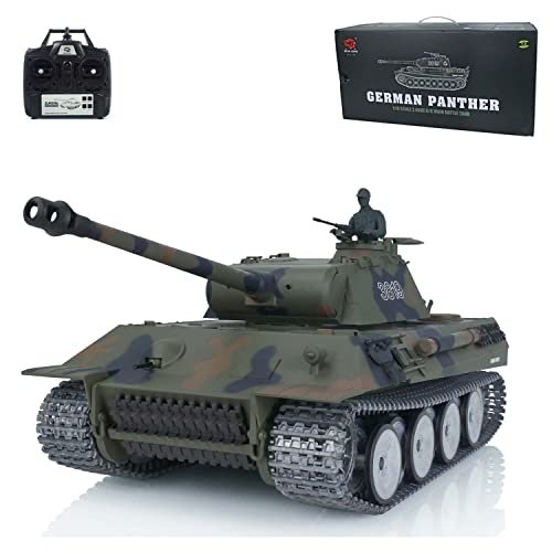 TOUCAN RC HOBBY Pro Ver Henglong 1/16 Tk7 0 Panther Rc Jet Panther Tank with BB Airsoft IR Combat Metal Tracks and 360 Turret