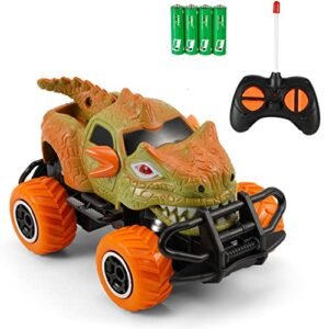 Kizeefun Thunder Tiger RC Monster Truck for Kids 1 43 Scale Remote Control Car with 4 AA Batteries Included Ideal for Boys and Girls Ages 3 to 8