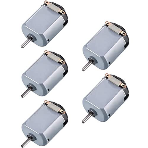 5Pcs Micro 130 Motor Small DC Motor for Warehouse Hobbies RC Boats DIY Toys and Science Experiments 1.5 3V 15000RPM