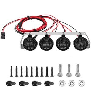 HIRCQOO 1/10 Nitro RC Truck Body Roof Lights LED Light Bar Kit for Traxxas TRX 4 Axial SCX10 90046 RC4WD D90 CC01 RedCat Gen8