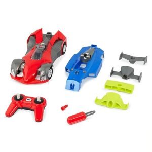 Battat Driven RC Tow Truck 19 Pcs Take Apart Toy Car with Remote Control Lights Sounds and Customizable Features STEM Toy for Kids Age 3 and Up