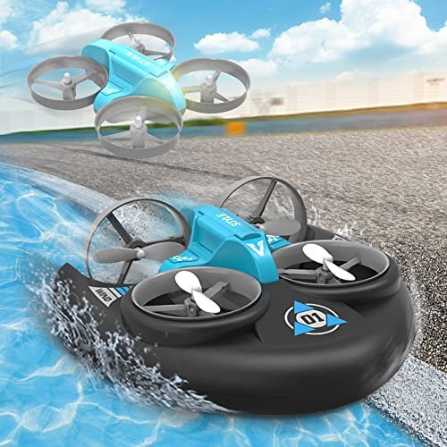 Richgv Fastest Nitro RC Car in the World 3 in 1 RC Car Boat Mini Drone Water Land and Air Pool Toys for Kids Ages 8 12