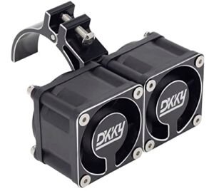 DKKY RC Motor Co Cooling Fan Heatsink 21000 RPM Adjustable Mount 47 51mm for 1717 4985 Motors ARRMA Infraction Felony Limitless Axial Black
